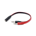 Miniatyrbilde 1 av 7: 3,5 mm hunn til dobbel hann hodetelefonmikrofon lyd Y-splitter AUX-kabel