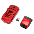 Miniatyrbillede 1 af 8: Racerbil trådløs mus Sportsvogn computermus 2.4 GHz LED-lys 1600 DPI optisk sensor til OS X PC rød