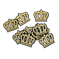 Miniatyrbillede 7 af 8: 10 stk. kronebroderede patches til at skjule pletter eller skader - gyldne DIY-kroner til tøj, håndtasker, hatte og bukser