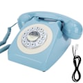 Miniatyrbild 1 av 8: CTN8019 Push Rotary Dial Desk Telephone Single Line Corded Phone för hemmakontor