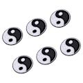 Miniatyrbillede 5 af 8: 6 stk. Yin Yang-patch Tai Chi-mønster DIY-tøjpatches Individualisering Bomulds-syninger Patches til skjortepakke Hat Tegnebog