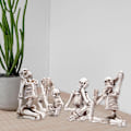 Miniatyrbillede 2 af 5: 4 stk. Sjove Yoga Skelet Figurer Resin Udskæringsstatue Lot Skrivebordsdekoration