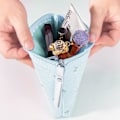 Miniatyrbillede 4 af 5: Kosmetiktaske i lærred, 2 stk. trykte makeuppunge, toilettaske til rejser, multifunktionel makeup-pung i lærred til kosmetik nøglekort