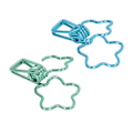 Miniatyrbillede 3 af 8: 100 stk. Binder Clips Hule Søde Blomsterform Robuste Metal Små Binder Clips til Kontordokumenter Konto
