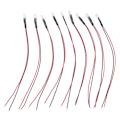 Miniatyrbilde 7 av 8: 10 stk lysdioder 5mm forhåndskablede elektroniske LED-lysdioder for dekorasjon 5-12V hvitt lys