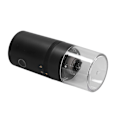 Miniatyrbillede 6 af 8: Ledningsfri Elektrisk Kaffebønnekværn USB-opladning Bærbar Akryl Transparent Synlig til Hjemmekøkken Sort