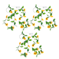 Miniatyrbillede 1 af 8: 3 Stk Solsikke String Lights 7.8ft 20 LED batteri drevet Fairy Lights Bryllup Baggrund Blomster rattan dekoration