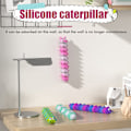 Miniatyrbilde 5 av 7: Caterpillar Push Bubble Suction Cup Toys Silikon Sensoriske Legetøy Stress Lette Legetøy Reiseleker for Barn Voksne