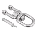 Miniatyrbilde 4 av 8: Heavy Duty 304 Rustfritt Stål Svingbar Ring Snap Rullende Sjakkel Enhet (6mm)