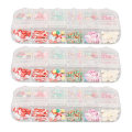 Miniatyrbild 1 av 8: 3 Box 3D Nail Art Charms Färgglada Olika Former Multi Size 12 fack för manikyr