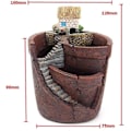 Miniatyrbillede 2 af 4: Kreativ sukkulent plantepotte, fe-have harpiks blomsterpotter sødt hus DIY have dekoration (brun, 13*10*10cm)
