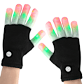 Miniatyrbilde 7 av 8: LED-hansker Fingerlys som blinker 6 moduser Pustende elektriske LED-blinkhansker
