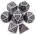 Pikkukuva 1 / 5: Veritahrainen metallinen DND-nopan sarja, veritahraiset D&D polyhedraaliset RPG-nopat (antiikki rauta)