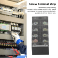 Miniatyrbillede 7 af 7: Terminal Strip Dual Row Screw Clamp Wire Terminal Block med klart dæksel til brobelysning 60A 600V 2stk 4 Position (604)