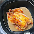 Miniatyrbilde 3 av 5: Bakepapir for Airfryer - 7\", 100 Stykker Premium Perforert Bakepapir Firkantet Perforert Bakepapir Bambus Bakepapir for Airfryer