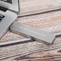 Miniatyrbild 4 av 8: M.2 NVME till Type C Bärbar Metall Silver Mobil Hårddisk SSD Box Fodral Retractable