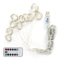 Miniatyrbild 3 av 8: 3x2m USB-fjärrkontroll 200LED Chip Curtain String Lights med 8 belysningslägen Heminredning
