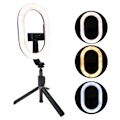 Miniatyrbillede 6 af 8: Foldbart Selfie Light Genopladeligt dæmpbart lys med stativ Stand Telefonholder til Makeup Live Stream