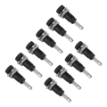 Miniatyrbilde 7 av 8: 10 stk J.40003 2 mm Banana Jack Panel Socket Extended Post Plug Adapter for elektronisk instrument Svart