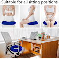 Miniatyrbilde 5 av 5: 2 Stykker Donut Setepute, Oppblåsbar Ring Setepute, Oppblåsbar Setepute med Pumpe, Puter for Biler, Sofaer, Skrivebord og Rullestoler 39cm ((Blu