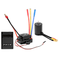 Miniatyrbild 8 av 8: 3650 Borstlös motor 4300KV+60A Borstlös ESC T-kontakt Programmeringskort Set för 1//10 RC Bil