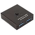 Miniatyrbilde 5 av 8: USB 3.0-svitsjvelger 2 i 1 ut 1 i 2 ut tosidig metallskall USB-delingsbryter for datamaskin, skriver, telefon