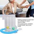 Miniatyrbild 7 av 8: Djupa andning Lungträningsincitament Spirometer Andningsmätningssystem Typ B 3 bollsug och blås