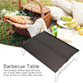 Miniatyrbillede 8 af 8: Bærbar udendørs vandreture foldbar aluminiumlegering enkelt grill picnic spisebord