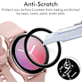 Pikkukuva 2 / 5: 3 kpl Yhteensopiva Samsung Galaxy Watch Active 2 40 / 44mm Suojakalvo, 3D Reunainen Näytönsuoja, Täysi Peitto, Naarmuuntumaton Kuplaton