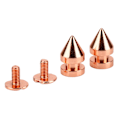 Miniatyrbild 4 av 8: 100 set spikade koner spik nitar roséguld hög hårdhet skruv bak nitar spikar kit för DIY kläder väskor skor 8x13.5mm