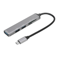 Pikkukuva 8 / 8: USB C Hub 5 in 1 Plug and Play Type C Hub Metal Elektroniikka Type C Telakointiasema USB C -sovitin Windowsille Linuxille Musta
