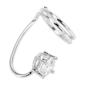 Miniatyrbillede 8 af 8: Kvinde Finger Negl Ring Rhinestone Fingernegl Ring Dekoration til Kvinder Dame Piger3059 Hvid Guld