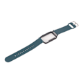 Miniatyrbillede 4 af 8: Silikone urrembånd med beskyttende kofangerhylster Udskiftningstilbehør Passer til Mi Band 7 Pro Midnight Blue and Black Case