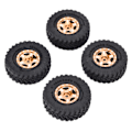 Miniatyrbilde 4 av 8: 4 stk For Scx24 dekk - Slitesterke, praktiske, stabile, utskiftbare RC-biltilbehør for AXI00001 for AXI00002 for 1/24 skala modell - Mørk gylden