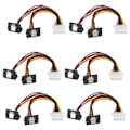 Miniatyrbild 7 av 8: 10 st SATA-strömkabeldelare 1 in 2 ut IDE-SATA-konverteringsdelare strömkabel för att tillhandahålla ström