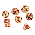 Miniatyrbillede 2 af 8: 7 stk. Metal Terninger Polyhedral Klart Tal Fade Resistent Drage Skala Terning Sæt til Rollespil