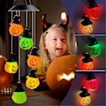 Miniatyrbilde 1 av 5: Halloween Gresskar Solcelledrevet Vindklokke Gresskar Solcellelys