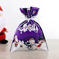 Miniatyrbillede 3 af 5: 10x Juleposer Genanvendelige Store Julegaveposer Snørelukning Indpakningspose Lilla24*32cm