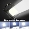 Miniatyrbillede 5 af 5: Lille Bærbar Nøglering LED Arbejdslampe, 500 Lumen COB Arbejdslampe, Mini Magnetisk Base Inspektionslampe med Flaskekrog, 3 Lystilstande, Genopladelig Le