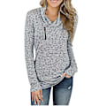 Miniatyrbillede 4 af 5: Slank Pasform Plus-Size Dame Langærmet Bluse i Ensfarvet - Brun XXXL