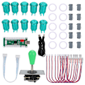 Miniatyrbild 1 av 8: CY-822C DIY Arcade Game US-knappar Joystick Rocker Controller Kit utan ljus för Rapsberry Pi/PCGrön
