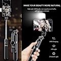 Miniatyrbillede 4 af 5: Selfie Stick Tripod, Bærbar Udtrækkelig 3 I 1 Rustfrit Stål Telefon Tripod_SZXM