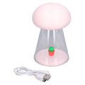 Miniatyrbillede 2 af 8: Natlampe 7 farver nem bærbar genopladelig batteri USB opladning dejlig form baby søvn natlysPink