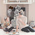 Miniatyrbillede 4 af 5: Julestrømpe, Plysj Julestrømper Julepeis Hengende Strømper For Familie Ferie Julefest Dekorasjoner (stil 1)