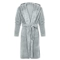 Pikkukuva 2 / 4: Naisten harmaa huppuinen fleece-aamutakki yöasu 4XL