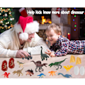 Miniatyrbilde 4 av 5: Dinosaur Adventskalender 2024 - Jurassic Park Adventskalender for gutter, barn og småbarn, 24 dagers nedtelling til julefesten, mini dinosaurer