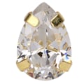 Pikkukuva 8 / 8: 10 kpl ompelukirkonia, kultaiset kynnet, DIY-rusetti, vaatteiden lisävarusteet 7x10mm valkoinen