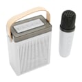 Miniatyrbilde 8 av 8: Karaoke-maskinsett med RGB-lys, oppladbar Bluetooth-høyttaler med 1 trådløs mikrofon for hjemmefest KTV hvit