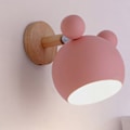 Miniatyrbillede 5 af 5: Væglampe Enkel Tegneserie Model Kvart Butt Sød Smuk Væglampe til Soveværelse Ingen Pære Pink