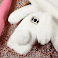 Miniatyrbillede 5 af 5: Bunny Design Rhinestone Furry TPU Telefoncover til Samsung Galaxy S8 Zekai Hvid Style B Samsung Galaxy S8